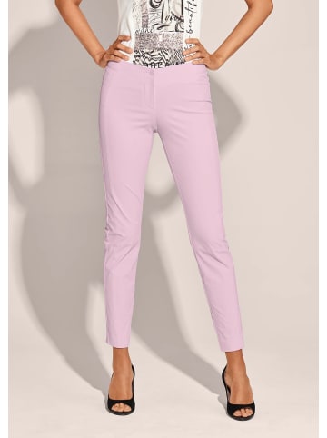 MADELEINE Schlanke Stretch-Hose mit Vichy-Karo in rosa