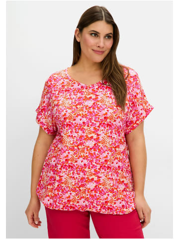 sheego Shirt in fuchsia gemustert