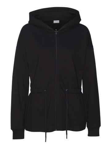 LASCANA Sweatjacke in schwarz