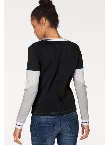 Kangaroos Sweatshirt in schwarz-hellgrau-meliert