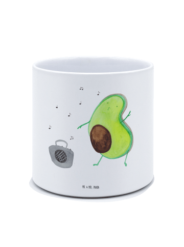 Mr. & Mrs. Panda Blumentopf Groß Avocado Tanzen ohne Spruch in Weiß