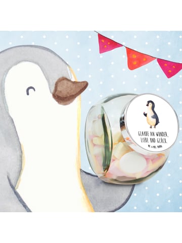 Mr. & Mrs. Panda Bonbonglas Pinguin Marienkäfer mit Spruch in Weiß