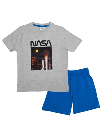 United Labels NASA Schlafanzug - Pyjama Set in blau/grau