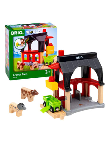 Brio Aktionsspiel BRIO Tierscheune mit Heuwaggon Ab 3 Jahre in bunt