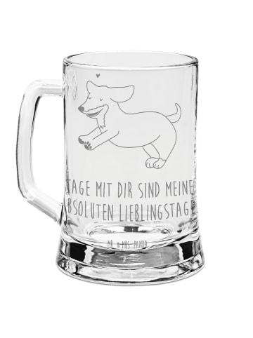 Mr. & Mrs. Panda Krug Hund Dackel mit Spruch in Transparent