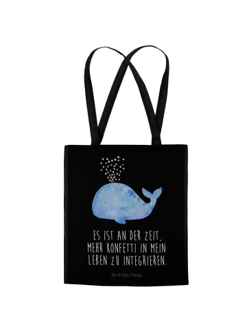 Mr. & Mrs. Panda Schultasche Wal Konfetti mit Spruch in Schwarz