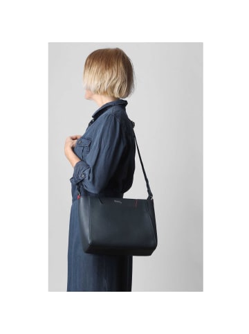 VARGU Leder-Umhängetasche Sandrin 1 in navy