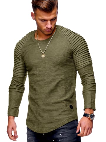 behype Sweatshirt LUSIEN in khaki