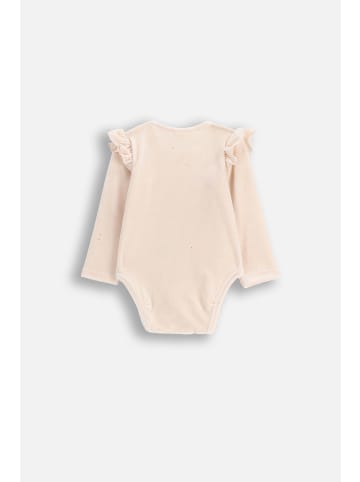 Coccodrillo Veloursbody mit langen Ärmeln in ecru