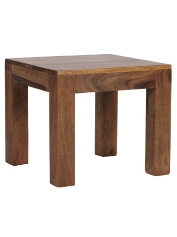 KADIMA DESIGN Couchtisch Massivholz 45x40x45 cm Wohnzimmertisch braun in Massivholz