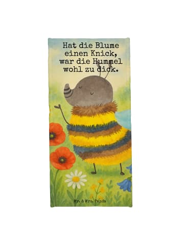 Mr. & Mrs. Panda Handtuch Hummel flauschig Design mit Spruch in Gelb Pastell