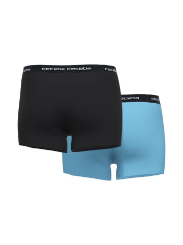 CECEBA Boxershort 2er Pack in Hellblau/Schwarz