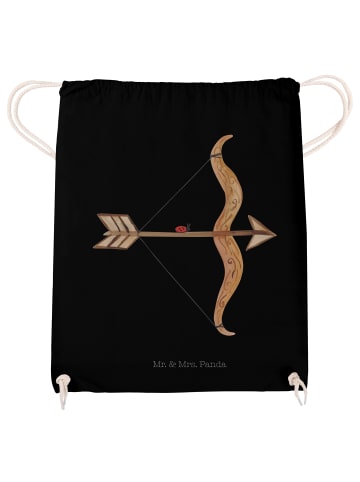 Mr. & Mrs. Panda Jutebeutel Sternzeichen Schütze ohne Spruch in Schwarz