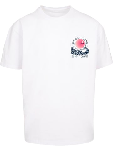 Merchcode T-Shirt "Sunset Charm Oversized T-Shirt" in Weiß