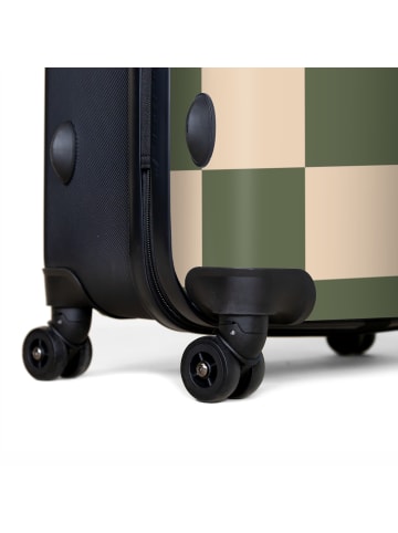 NoBoringSuitCases Suitcase, Koffer, Reisekoffer Quadrate grün