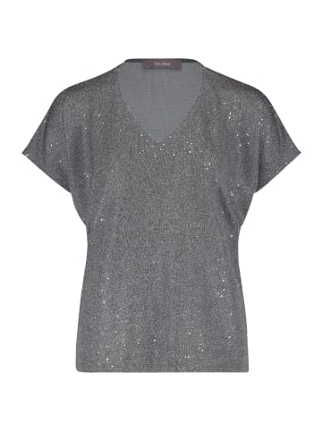 Vera Mont Blusenshirt mit V-Ausschnitt in Schwarz/Gold