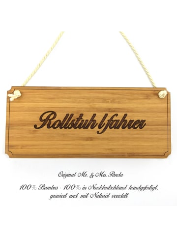 Mr. & Mrs. Panda Eingangsschild Rollstuhlfahrer mit Spruch in Keine Angabe