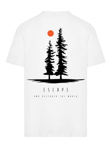 F4NT4STIC Heavy Oversize T-Shirt Oversize Escape Discover the World Pinetree in weiß