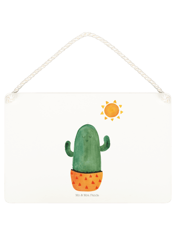 Mr. & Mrs. Panda Schild Kaktus Sonne ohne Spruch in Transparent