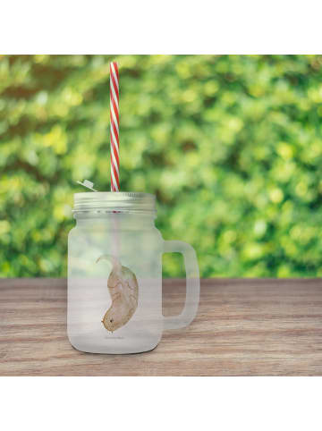 Mr. & Mrs. Panda Trinkglas mit Deckel Otter Kopfüber ohne Spruch in Transparent