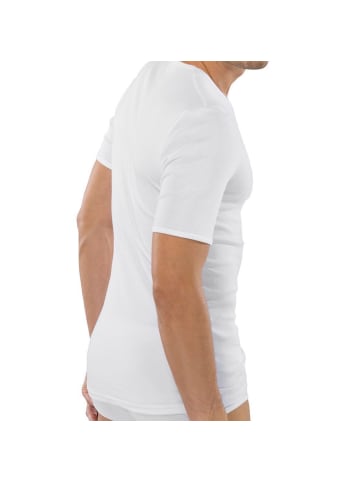 Schiesser Shirt kurzarm Feinripp in Weiß