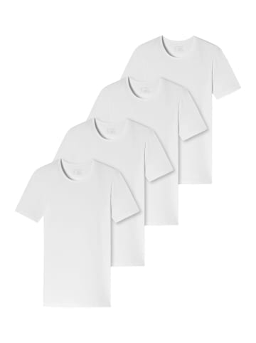 Schiesser Unterhemd / Shirt Kurzarm 95/5 Organic Cotton in Weiß