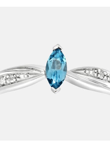 Diamant L'éternel Ring aus 375 Weißgold mit Diamant mit Topas