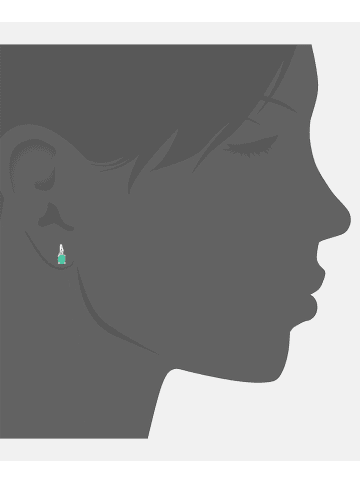 Diamant L'éternel Ohrhänger aus 375 Weißgold mit Diamant mit Smaragd
