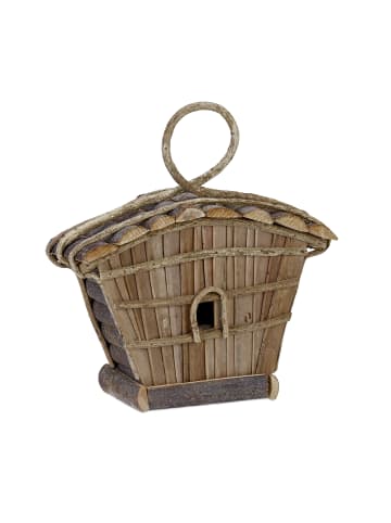 relaxdays Vogelhaus in Natur - (B)27x (H)29 x (T)11 cm