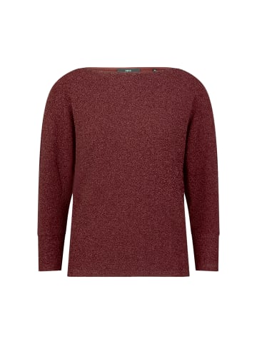 Zero  Glitzer-Shirt mit U-Boot Ausschnitt in Cabernet