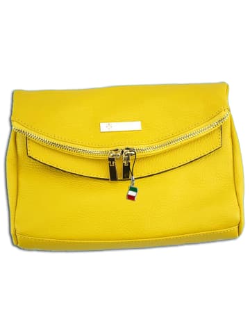 Florence Florence Schultertasche, Clutch Leder gelb ca. 24cm