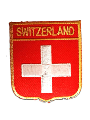 Catch the Patch Schweiz Flagge FahneApplikation Bügelbild inRot