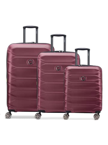 Delsey Meteor 4 Rollen Kofferset 3-teilig mit Dehnfalte in bordeaux