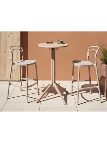 Beliani Gartentisch LEGRENA in Beige - (W) 60 x (H) 111 x (L) 60 cm