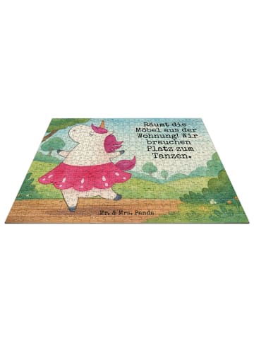 Mr. & Mrs. Panda Puzzle Einhorn Ballerina Design mit Spruch in Weiß