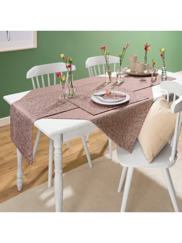 Erwin Müller Jacquard Mitteldecke Malaga in rosè