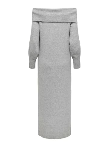 ONLY Strickkleid in Light Grey Melange