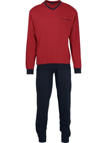 Götzburg Single-Jersey Schlafanzug in rot/marine