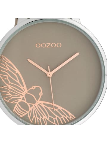 Oozoo Armbanduhr Oozoo Timepieces braun, beige extra groß (ca. 48mm)