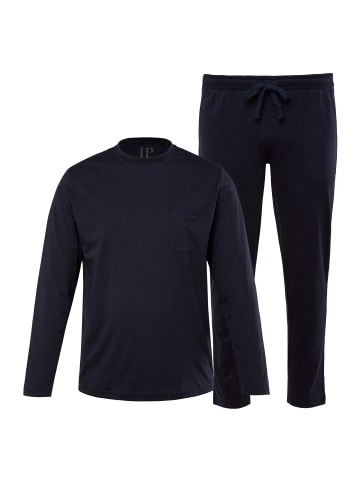 JP1880 Langer Schlafanzug in navy blau