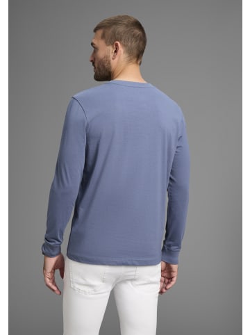 Delmao Rundhalsshirt in jeansblau