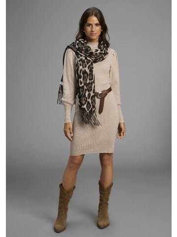 Laura Scott Strickkleid in beige-melange