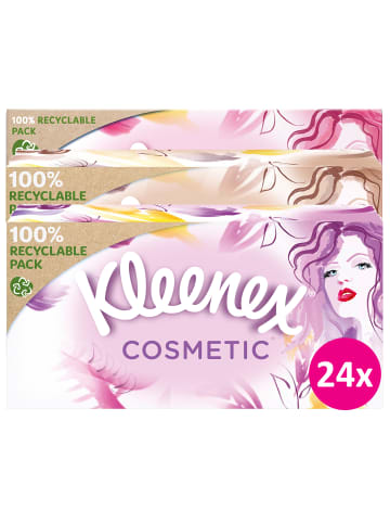 Kleenex Cosmetic Kosmetiktücher-Box Taschentücher extra-weich 3-lagig 24 x 80 Stk