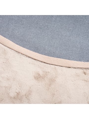 Pergamon Fellteppich Luxus Super Soft Plush Rund in Beige