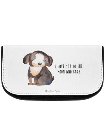 Mr. & Mrs. Panda Kosmetiktasche Hund Entspannen mit Spruch in Weiß