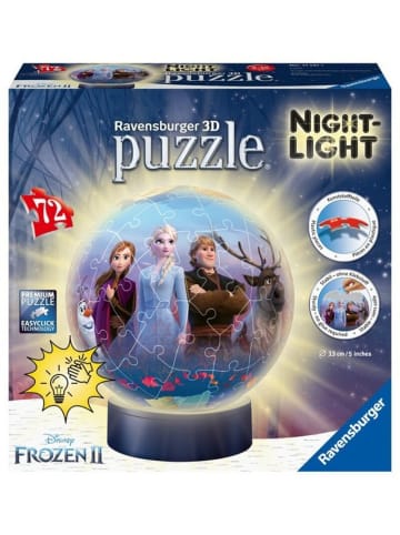 Ravensburger Ravensburger 3D Puzzle 11141 - Nachtlicht Puzzle-Ball Disney Frozen 2 - 72...