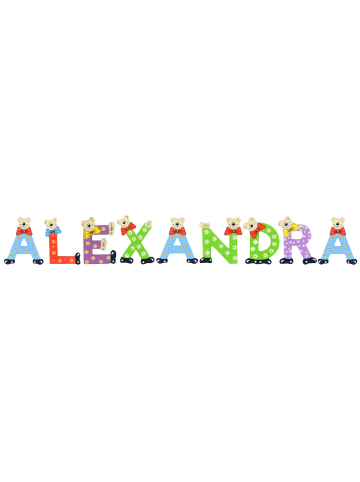 Playshoes Deko-Buchstaben "ALEXANDRA" in bunt