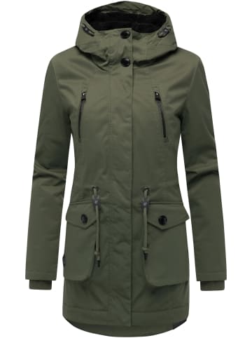 ragwear Kurzmantel Ellsa YOUMODO in Dark Olive