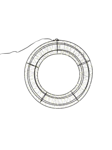 MARELIDA LED Lichterkranz Dekokranz D: 40cm 1200LED in schwarz