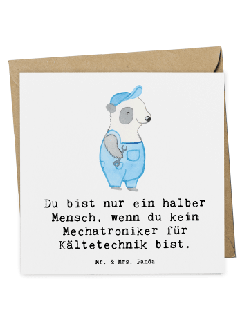 Mr. & Mrs. Panda Deluxe Karte Mechatroniker für Kältetechnik Her... in Weiß